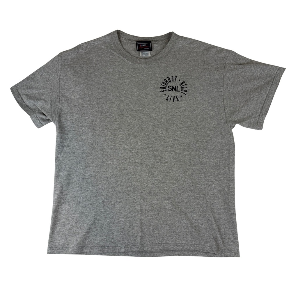 VTG NBC Saturday Night Live T-Shirt Adult Large Gray SNL Embroidered Logo 2004